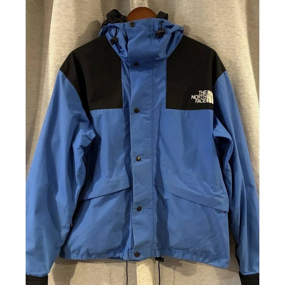 Vintage The North Face Jacket Mens Large Blue Black Mountain Guide Gore-Tex 90's